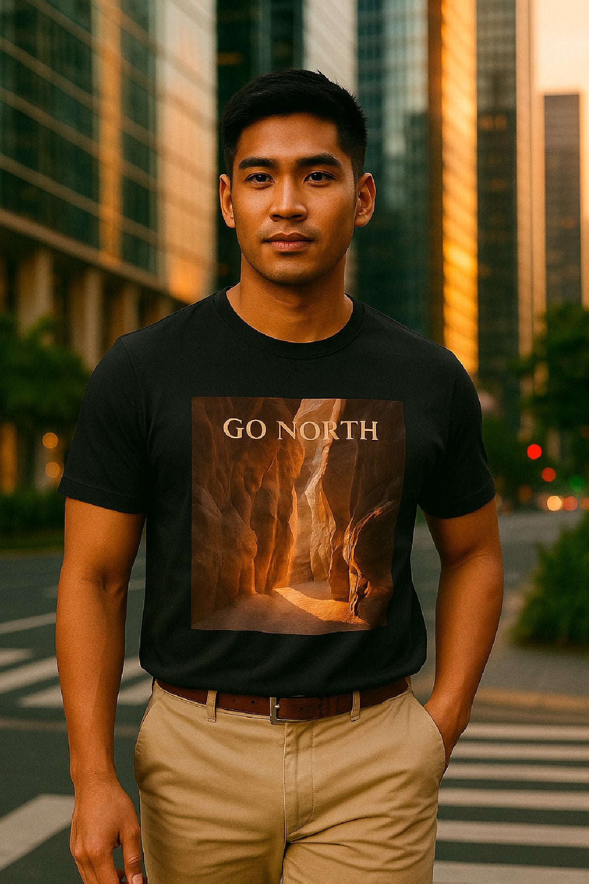 Desert Northbound T-Shirt – Go North Golden Canyon Adventure Tee