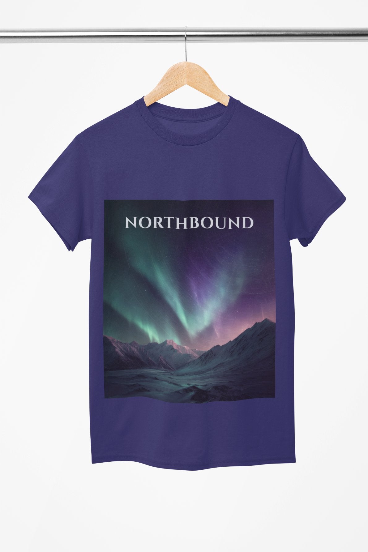 Topographic Aurora T-Shirt – Northbound Northern Lights Map Lines Tee