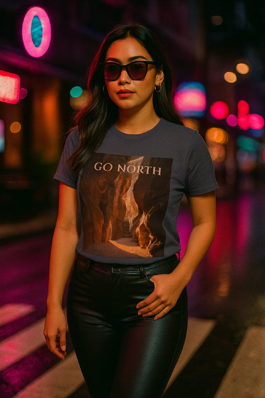 Desert Northbound T-Shirt – Go North Golden Canyon Adventure Tee