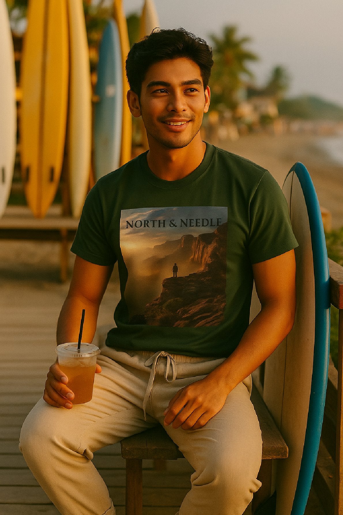Trailblazer T-Shirt – North & Needle Canyon Sunrise Hiker Tee