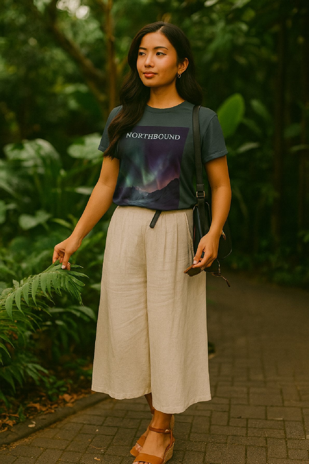 Topographic Aurora T-Shirt – Northbound Northern Lights Map Lines Tee