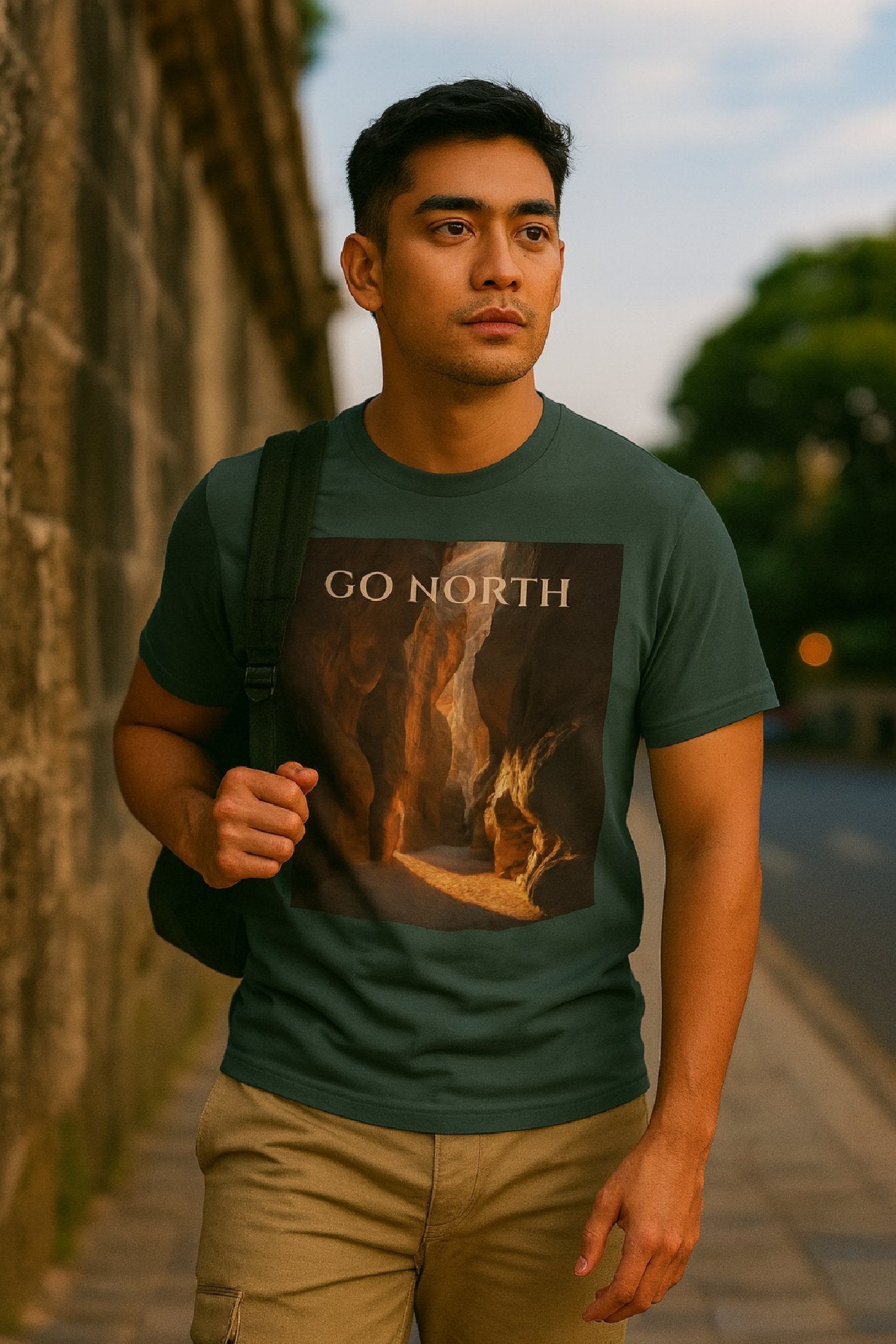 Desert Northbound T-Shirt – Go North Golden Canyon Adventure Tee