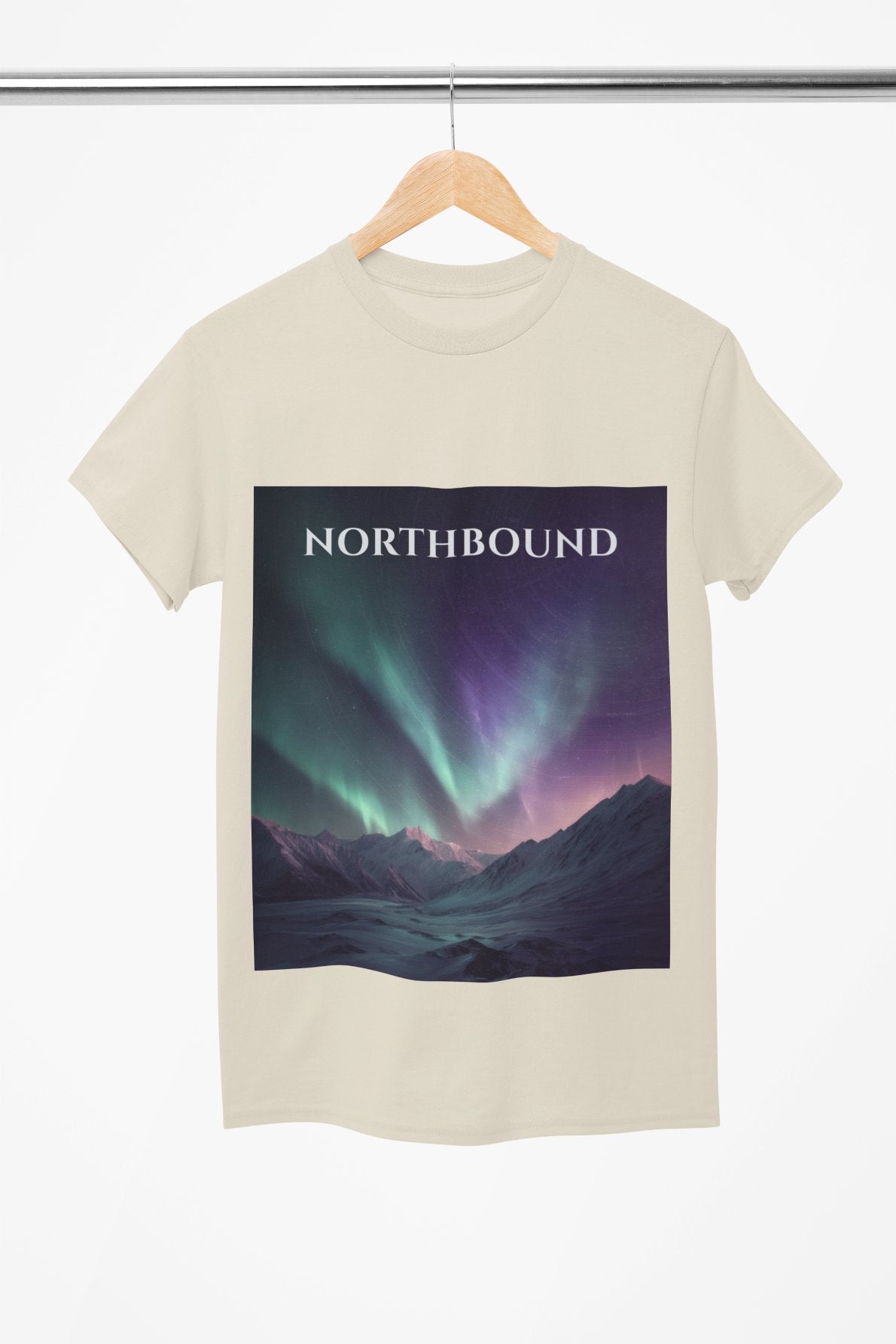 Topographic Aurora T-Shirt – Northbound Northern Lights Map Lines Tee