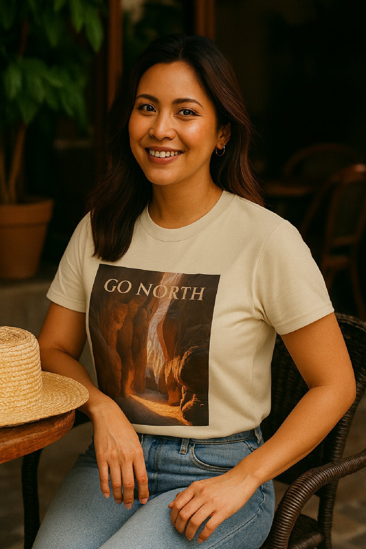 Desert Northbound T-Shirt – Go North Golden Canyon Adventure Tee