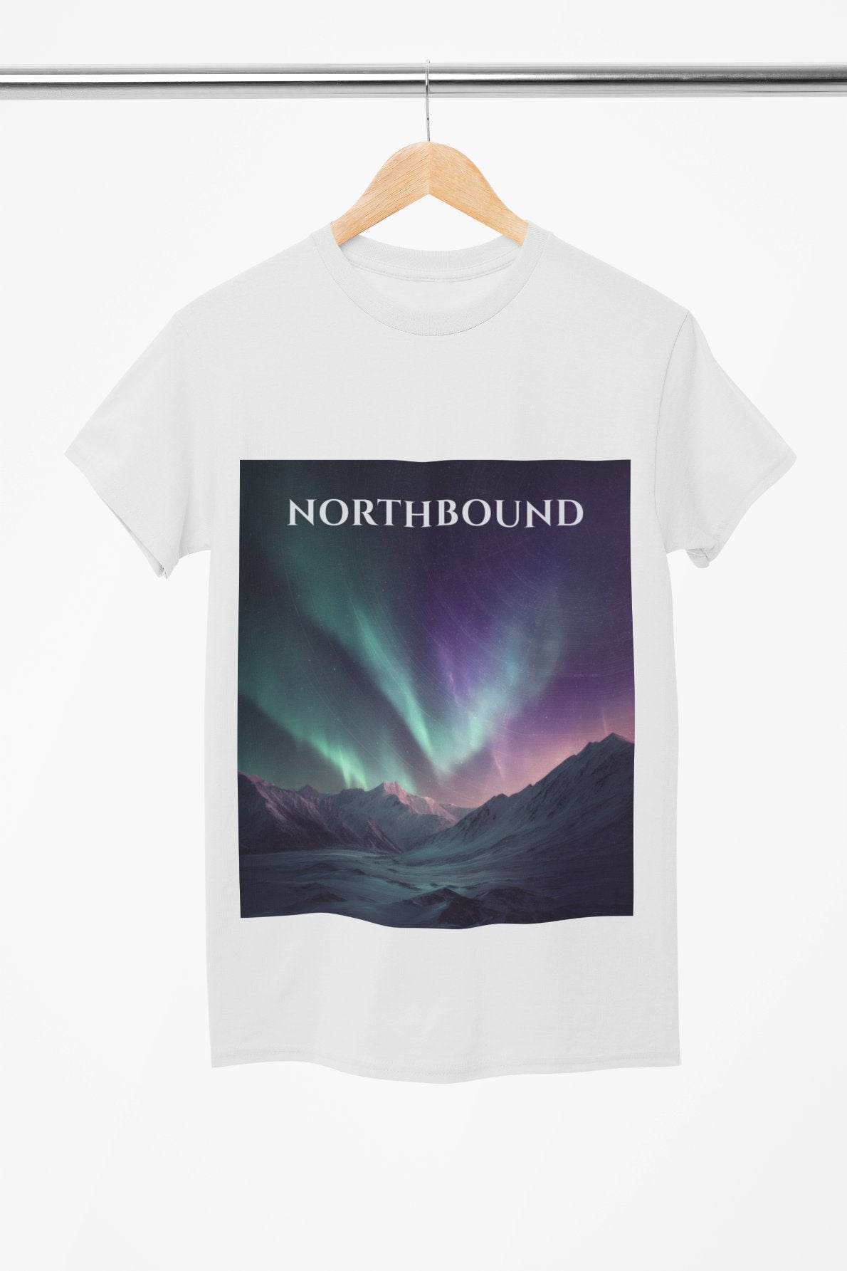 Topographic Aurora T-Shirt – Northbound Northern Lights Map Lines Tee