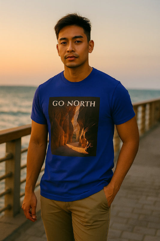 Desert Northbound T-Shirt – Go North Golden Canyon Adventure Tee
