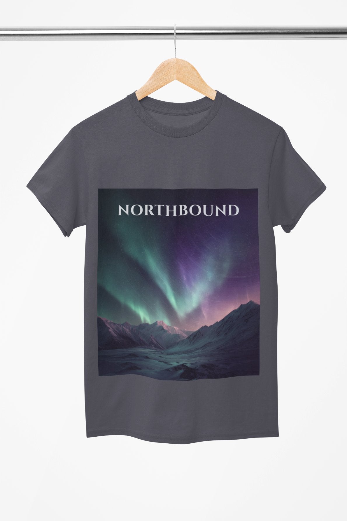 Topographic Aurora T-Shirt – Northbound Northern Lights Map Lines Tee