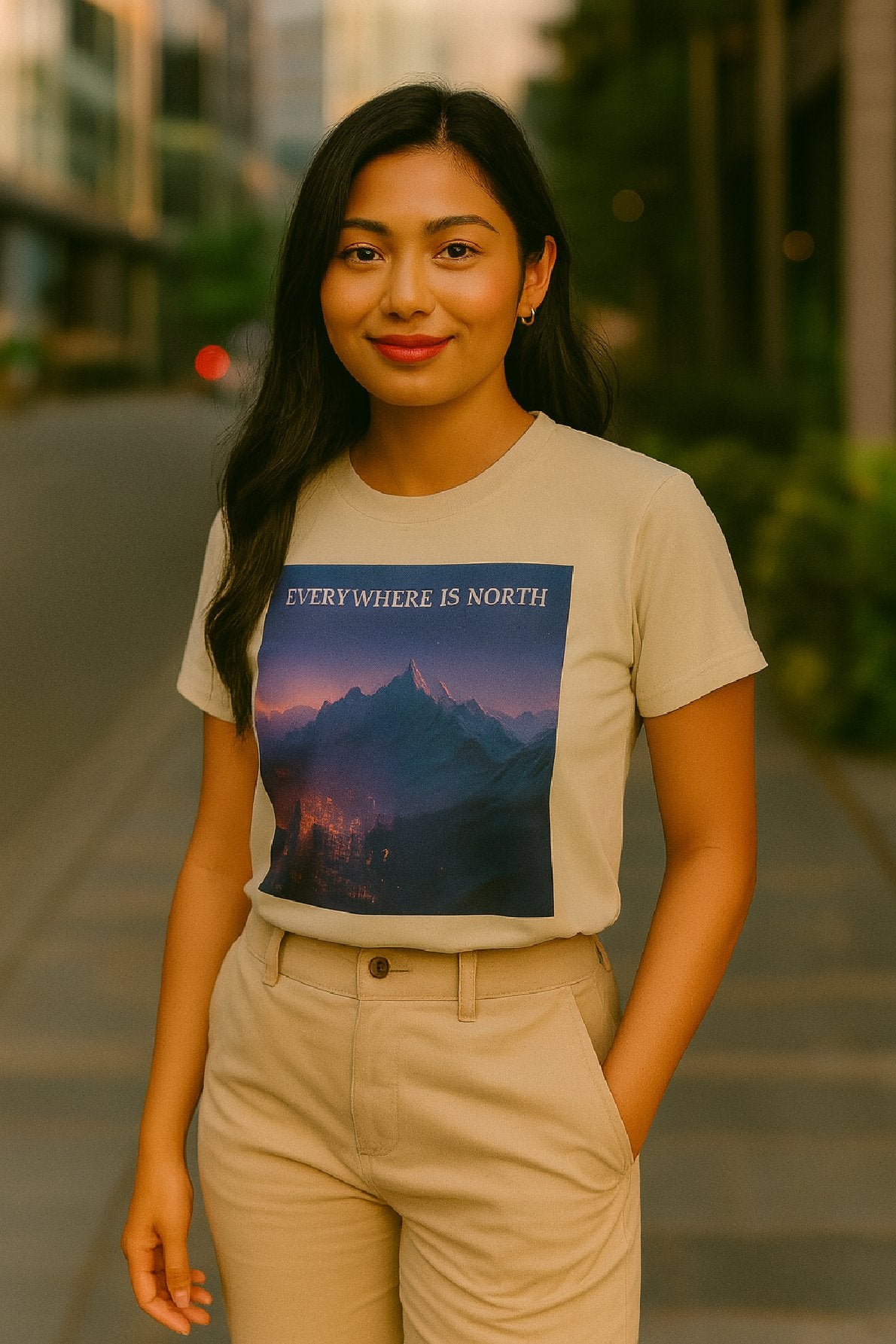 Urban Meets Wild T-Shirt – Everywhere Is North City to Mountain Explorer Tee